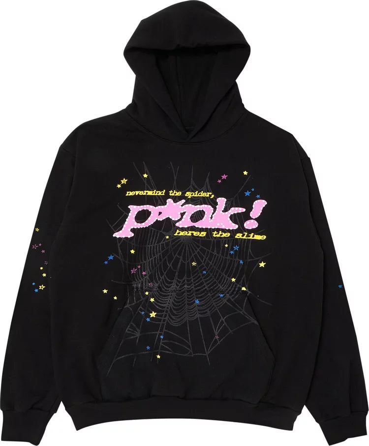 Sp5der P*NK Hoodie (Black)